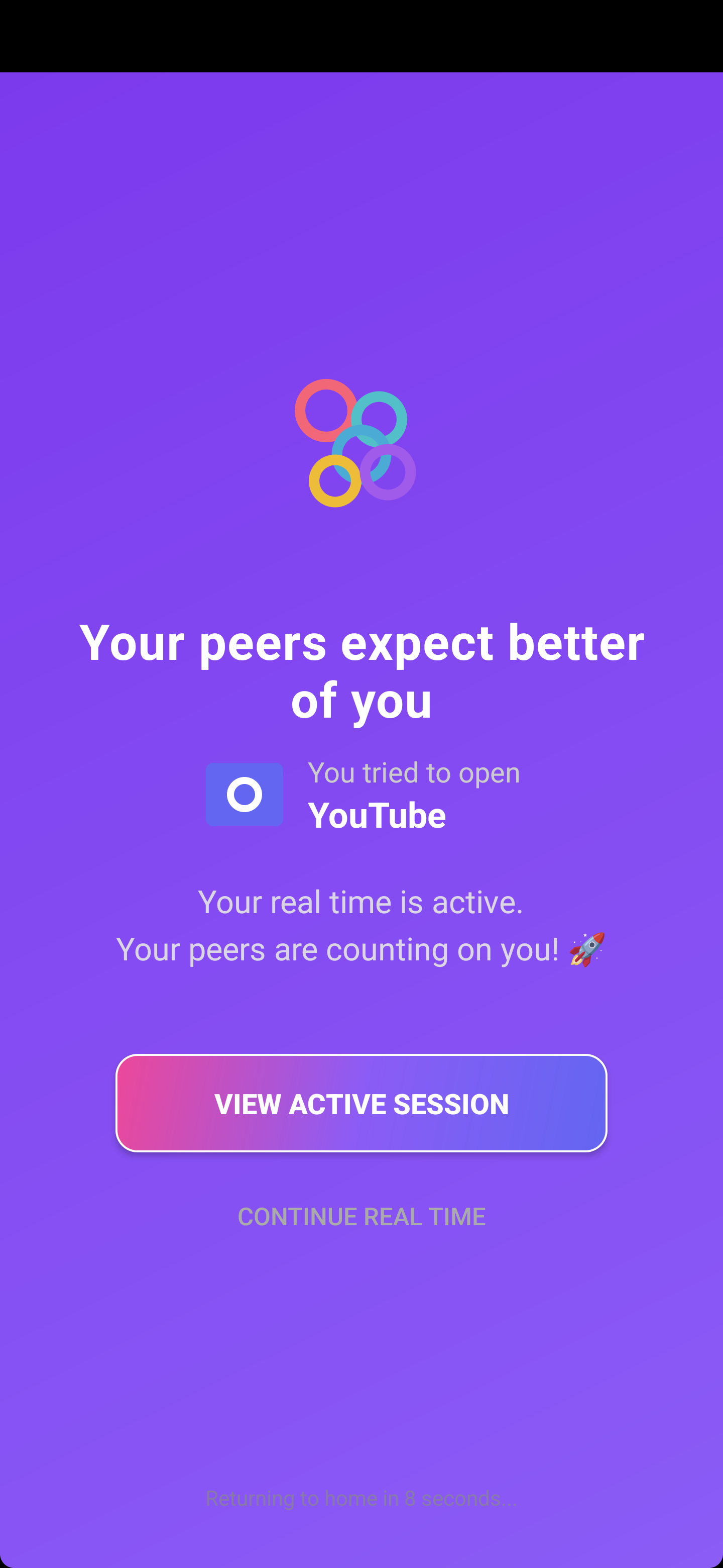 App blocking in action